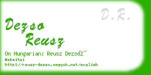 dezso reusz business card